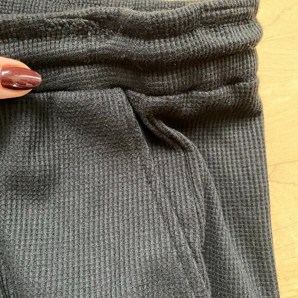𝅺RDI Bnwot Waffle Joggers New Stretch Drawstring Black Pants - Picture 7 of 13